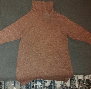 Old Navy Brown Marled Knit Cowl Neck Tunic